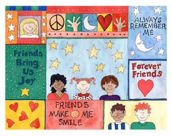 Friends Friendship Card - Set of 4 Cards