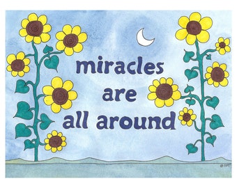 Miracles Are All Around - Message Card - 4 Card Pack