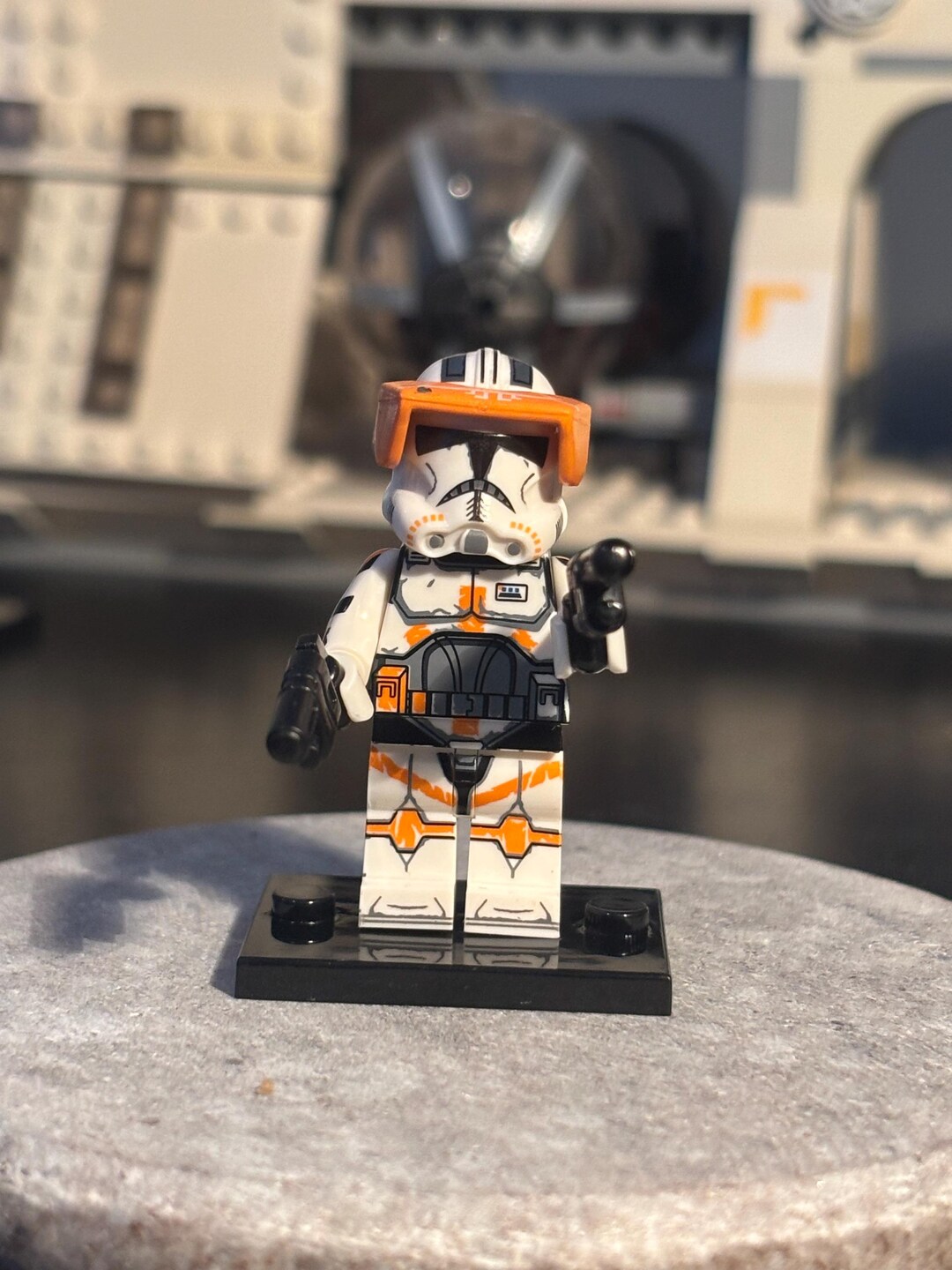 Custom Commander Cody Minifigure: Orange Armor, Blaster - Star Wars ...