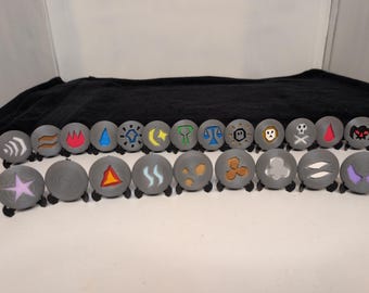 Old School RuneScape Runes Set – 3D Printed & Hand Painted Spell Casting Props, Display Decor