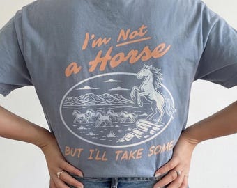 Comfort Colors® Funny Ketamine Horse Shirt | Vintage Wash Country Shirt