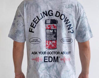 Camiseta EDM Color Blast de Comfort Colors®, camiseta divertida para rave, camiseta con gráficos de música house, camiseta EDM para festivales, camiseta con estética vintage