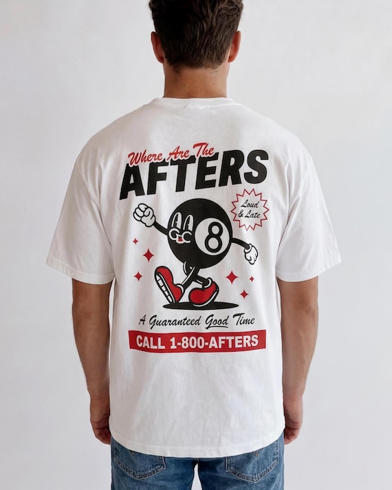 Comfort Colors® Afters Shirt, Retro Cartoon Shirt, Rave Shirt, Techno Shirt, edm Shirt