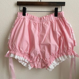 Dreamy Sissy Bloomers | Pastel Pink Lace Panties for Roleplay, ABDL & Feminization Fantasy