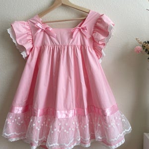 Adult Baby Sissy ABDL Light Pink Short Dress