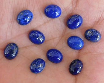 Cabochon ovale di lapislazzuli naturale, pietra preziosa sciolta