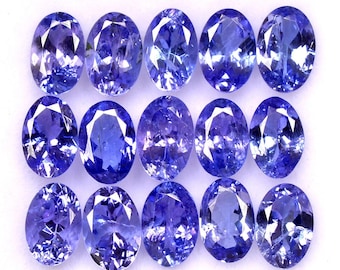 Natural Tanzanite Oval Faceted Cut Calibrated Loose Certified Gemstone Untreated Lot Ready For Jewelry Setting