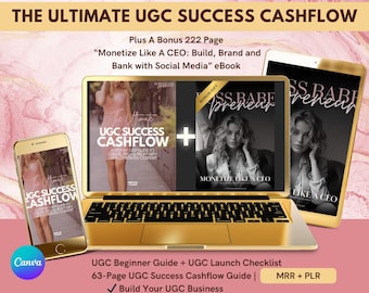 The Ultimate UGC Success Cashflow Guide | 100 Brand Emails | 100 Hook Ideas | Digital Marketing | Bonus | Monetize Like A Ceo | MRR & PLR
