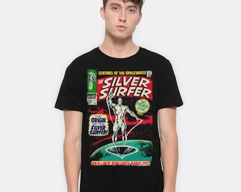 Maglietta Silver Surfer Comics, taglie da uomo a donna (FFF-323500)
