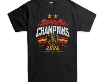Spain World Champions 2026 T-Shirt, Men's and Women's Sizes (FOT-303107)