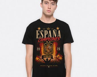 Espana Campeones 2026 T-Shirt, Spain World Champion, Men's and Women's Sizes (FOT-909807)