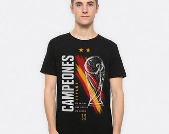 Espana Campeones Del Mundo 2026 T-Shirt, Spain World Champion, Men's Women's Sizes (FOT-270888)