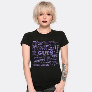 Olivia Rodrigo Guts Songs T-Shirt, Men&#39;s Women&#39;s Sizes (LVR-76464)