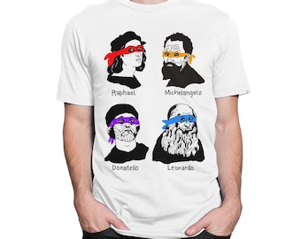 Camiseta divertida de pintores ninja renacentistas, tallas para hombre y mujer