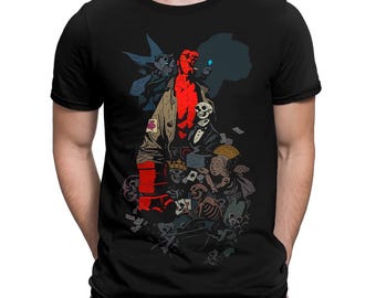 Camiseta de cómics de Hellboy, tallas para hombre y mujer