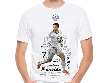 Cristiano Ronaldo T-shirt, herr- och damstorlekar