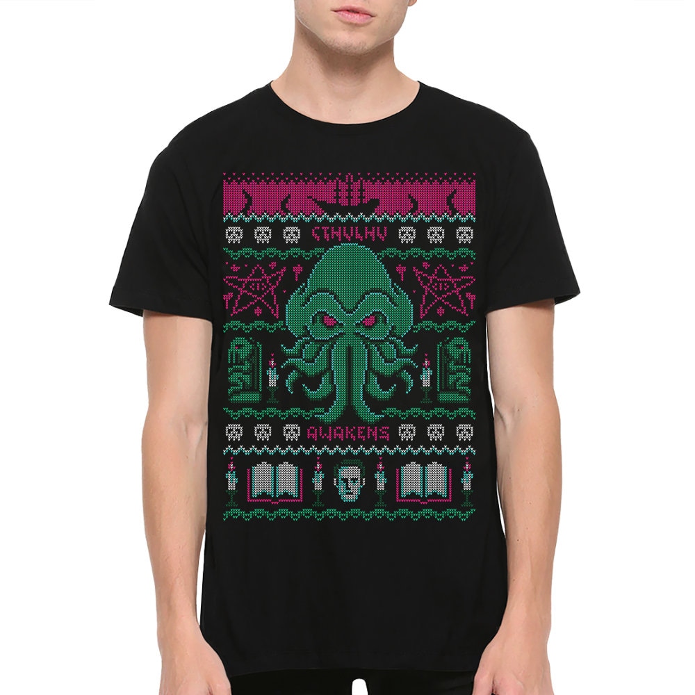 Vêtement Lovecraft Humour Drôle De Tentacules De Noël Cthulhu Eldritch Holiday Sweat à Capuche Sweat Shirt Noël Humour Noir