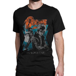 David Bowie 1972 World Tour Vintage T-Shirt, Men&#39;s Women&#39;s Sizes