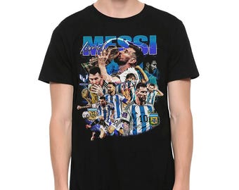 Lionel Messi Collage T-Shirt, Men's Women's Sizes (FOT-516189)