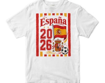 Espana 2026 Campeon Del Mundo T-Shirt, Spain World Champion, Men's Women's Sizes (FOT-403125)