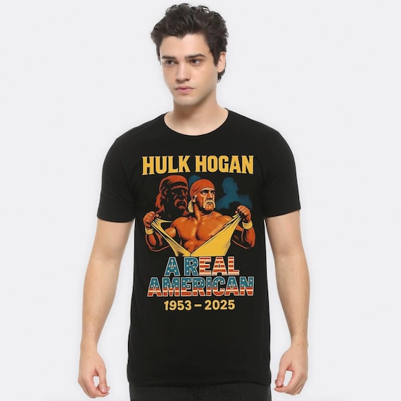 Hulk Hogan A Real American T-shirt, Men's Women's Sizes (HLH-44662