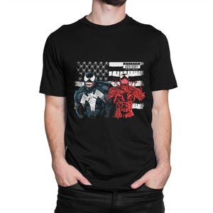 Venom and Carnage Hip Hop Style T-Shirt, Men&#39;s Women&#39;s Sizes