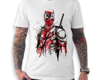 Grafisch T-shirt Deadpool, heren-damesmaten