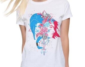 Arcane Jinx and Vi Art T-Shirt, Men&#39;s Women&#39;s Sizes (ARC-658680)