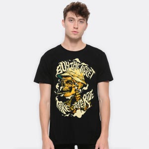 Fear and Loathing in Las Vegas Buy the Ticket Take the Ride T-Shirt, Men&#39;s and Women&#39;s Sizes (MOV-82672)