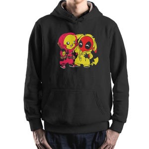 Sudadera con capucha y sudadera divertida de Deadpool con Pika, mejores amigos, tallas unisex imagen 1