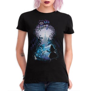 Camiseta con el arte de Alicia en el País de las Maravillas, tallas para hombre y mujer (MUL-148012)