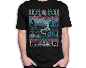 The Neverending Story Falkor Christmas T-Shirt, X-Mas Holiday Gift Shirt, Men's Women's Sizes