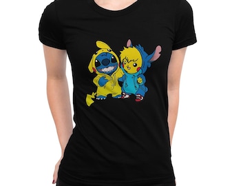 Stitch Best and Pika Best Friends T-Shirt, Men's Women's Sizes