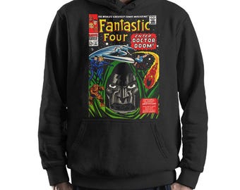 Fantastic Four Enter Doctor Doom Hoodie and Sweatshirt, Unisex Sizes (FFT-098765)