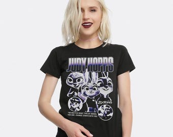 Camiseta de Judy Hopps de Zootopia, tallas para hombre y mujer (ZTP-909821)