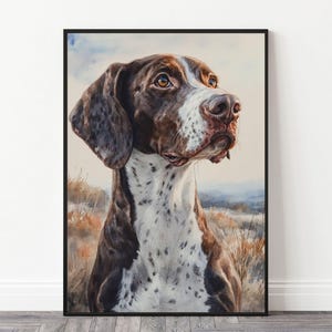 German Shorthaired Pointer Art Print | Dog Painting | Watercolor GSP Painting | Pointer Dog Print | Digital Download