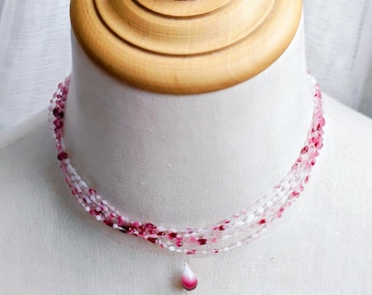 Gargantilla de resina con forma de gota de lluvia, colgante gótico de gota de sangre, joyería de Halloween