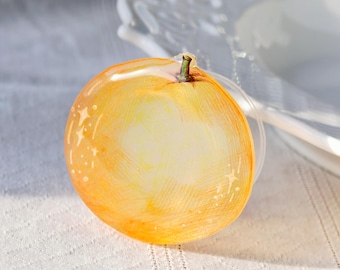 Suporte para celular em formato de laranja, feito de resina com tema de frutas, acessório para Kindle, presente cítrico.
