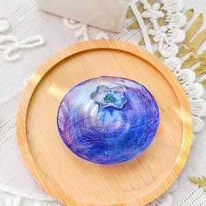 Handmade Resin Blueberry Phone Grip, Kindle Holder Stand