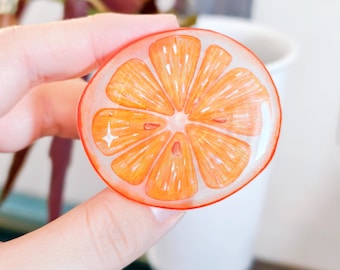 Suporte para celular laranja, em resina, para iPhone, acessório para Kindle, presente para ela