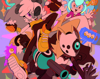 Sonic Art Print Tangle Whisper Jewel IDW Girls