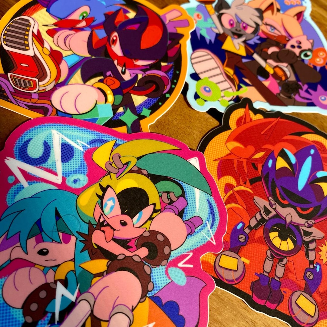 Sonic Vinyl Stickers - Etsy Ireland