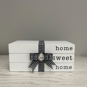 Home Sweet Home Stacked Books Decor