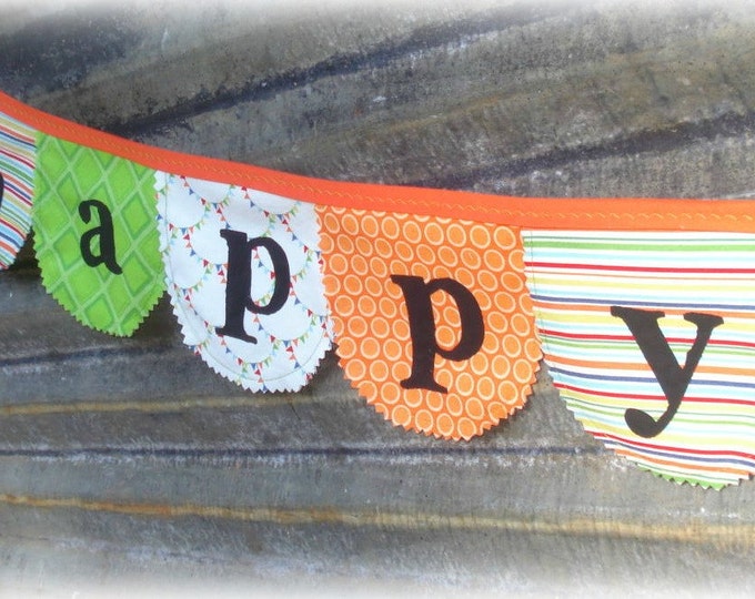 Fabric Happy Birthday Banner / Bunting Etsy