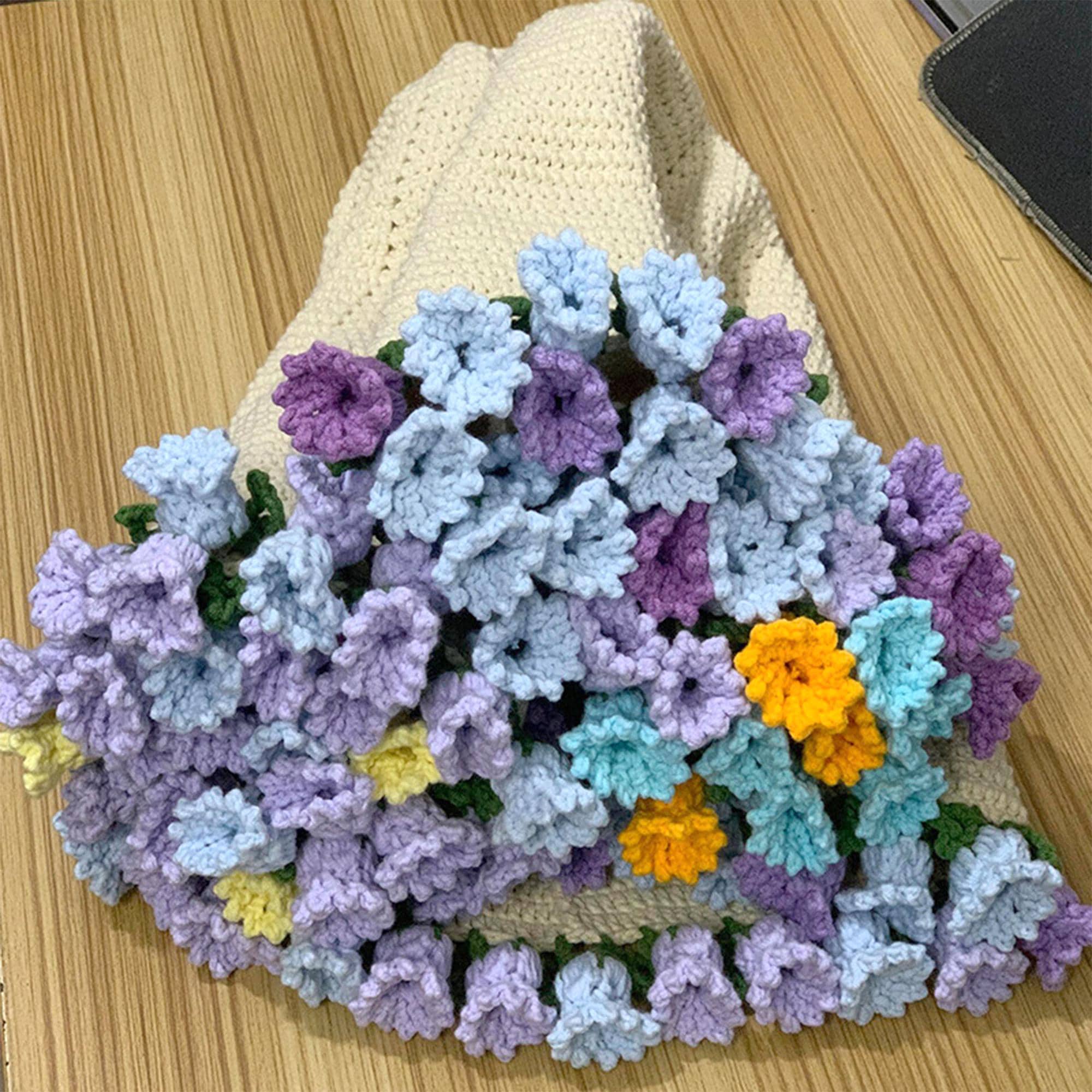 デジタルPDFダウンロード、かぎ針編みのスズランブーケブランケットの