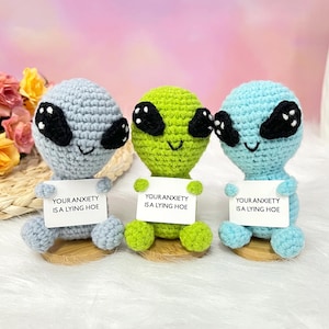 Handmade Crochet Alien, Crochet Alien Elves, Alien Plushies, Crochet Amigurumi,  Martian, Elebits, Alien Creature, Cosmo the Alien