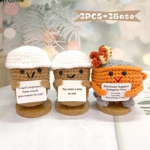 Crochet Coffee Cup,Crochet Dumpster Fire,Gift For Friend,Desk Decor,Birthday Present,Gift For Boyfriend,Crochet Latte