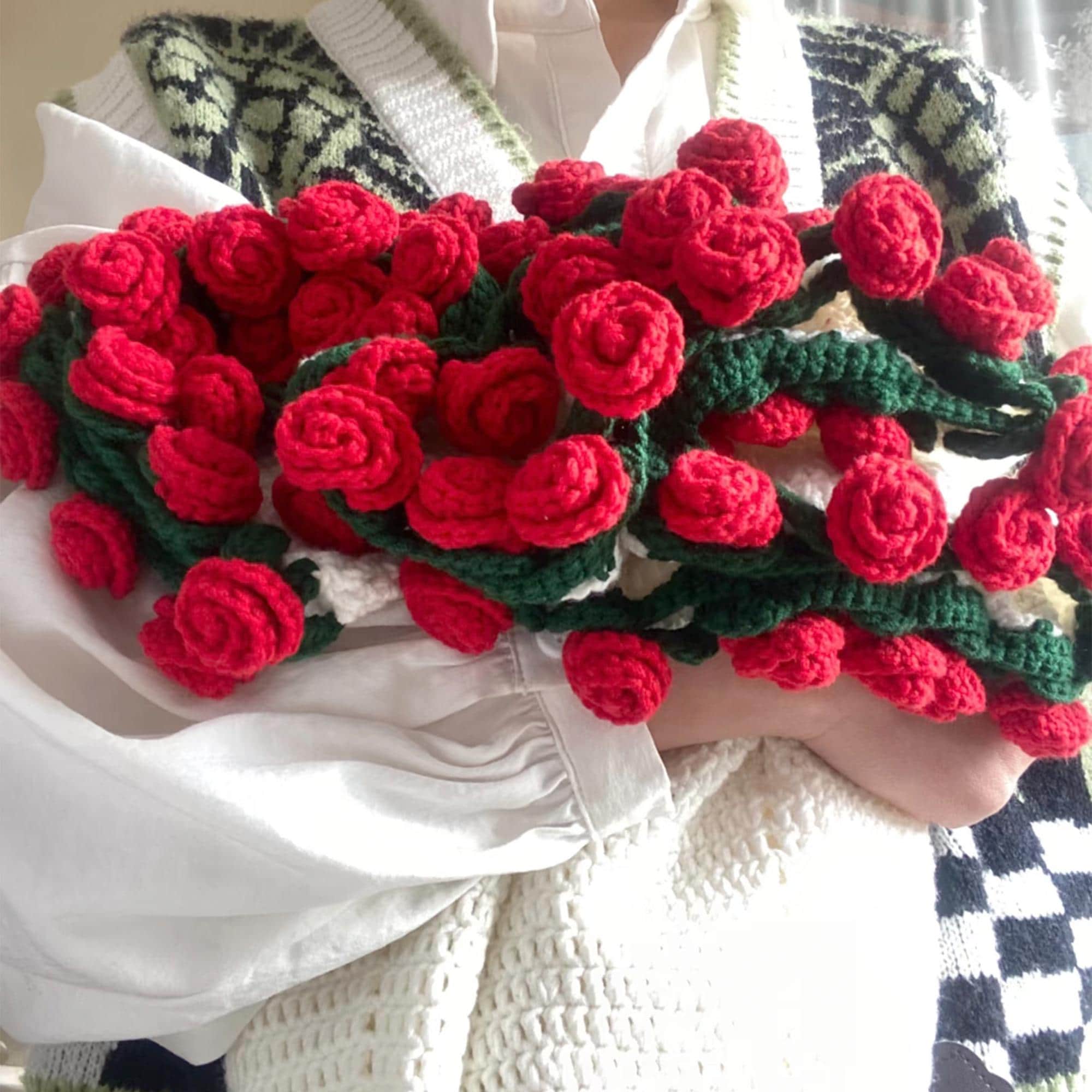 バラ 花束ブランケット フラワーブーケ グラデーションピンク ハンドメイド バラ 花束ブランケット フラワーブーケ グラデーションピンク