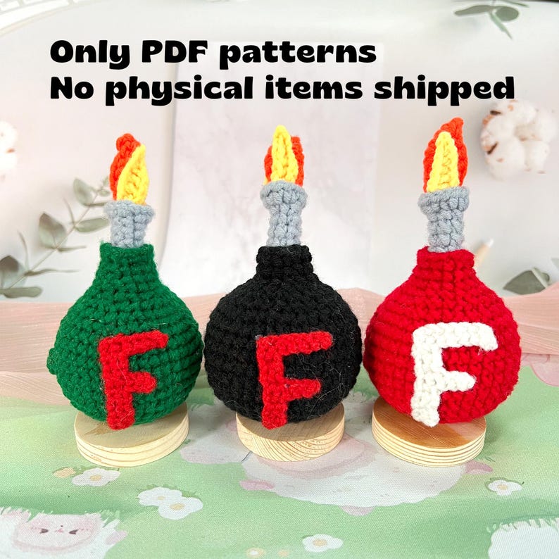 Crochet Bomb Pattern PDF PATTERN ONLY - Crochet Bomb Pattern, F-bomb Plush, Video Tutorial ...