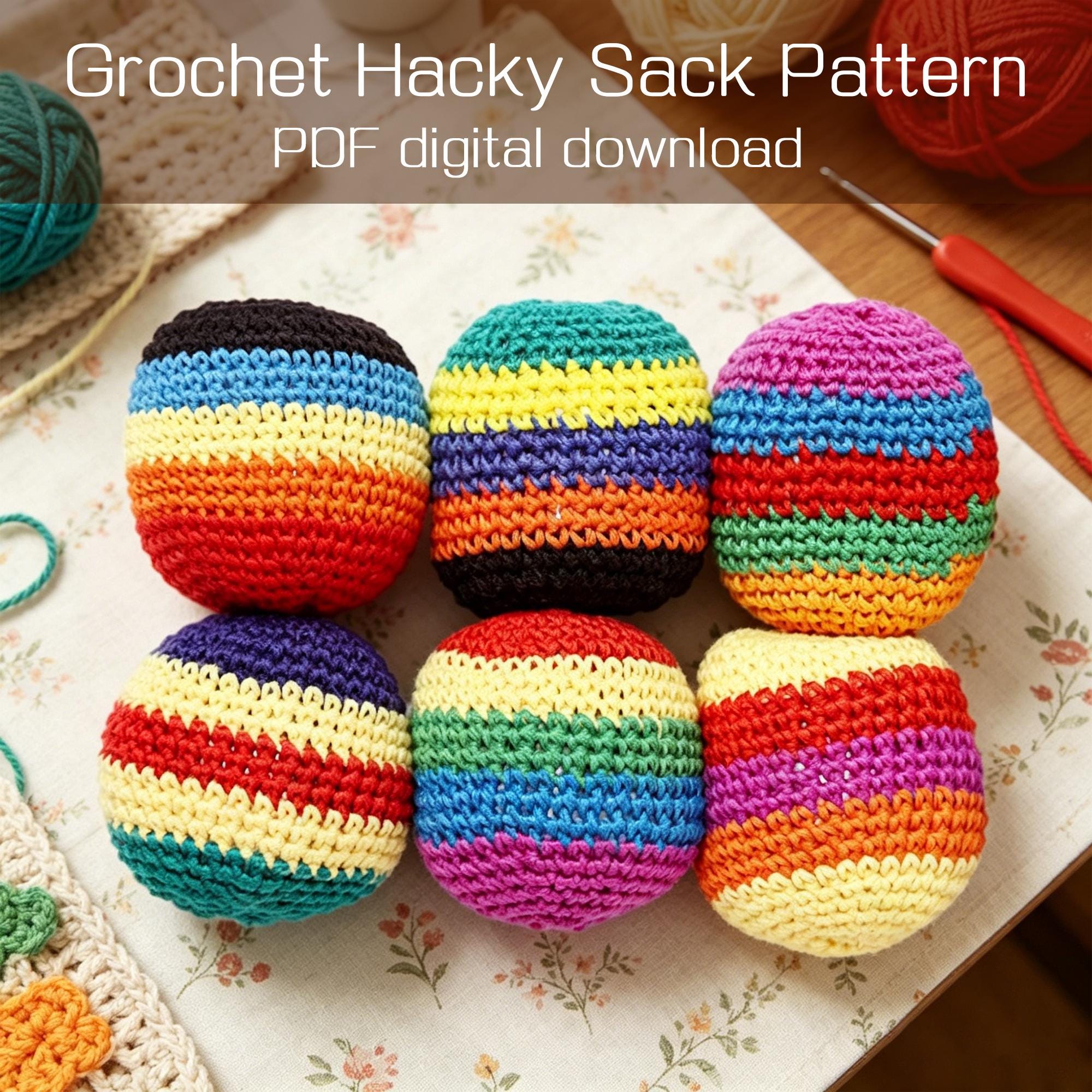 PDF PATTERN ONLY - Crochet Ha*ky Sa*k Footbag Pattern, Suitable for ...